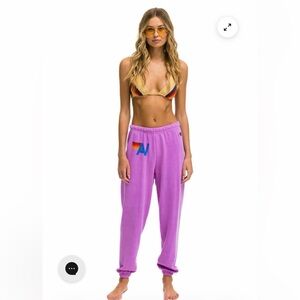 NWOT- Aviator Nation Purple Track Pants